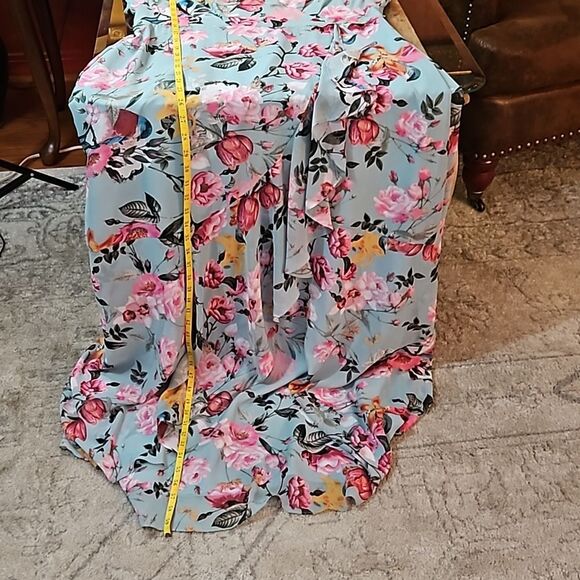 Eliza J Floral Faux Wrap Dress in Pastel Colors size 14 - Picture 13 of 13